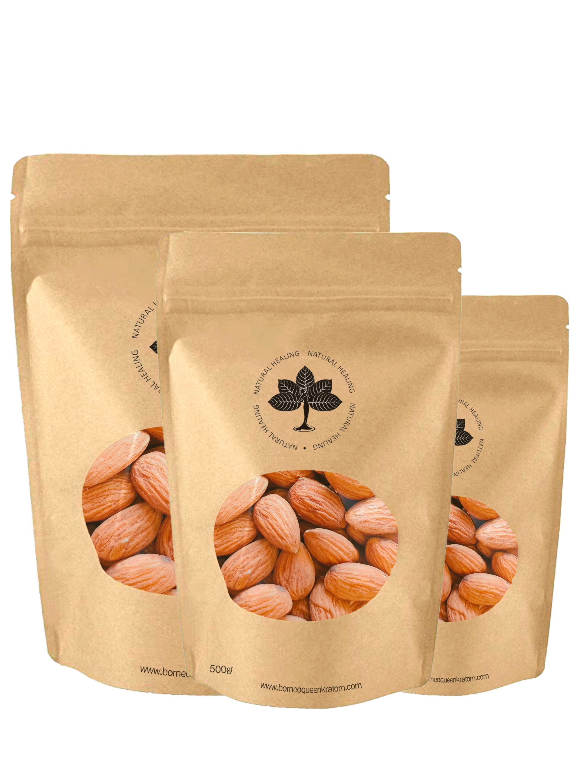 500 grams Package of Almonds from Borneo Queen Kratom Natural Healing