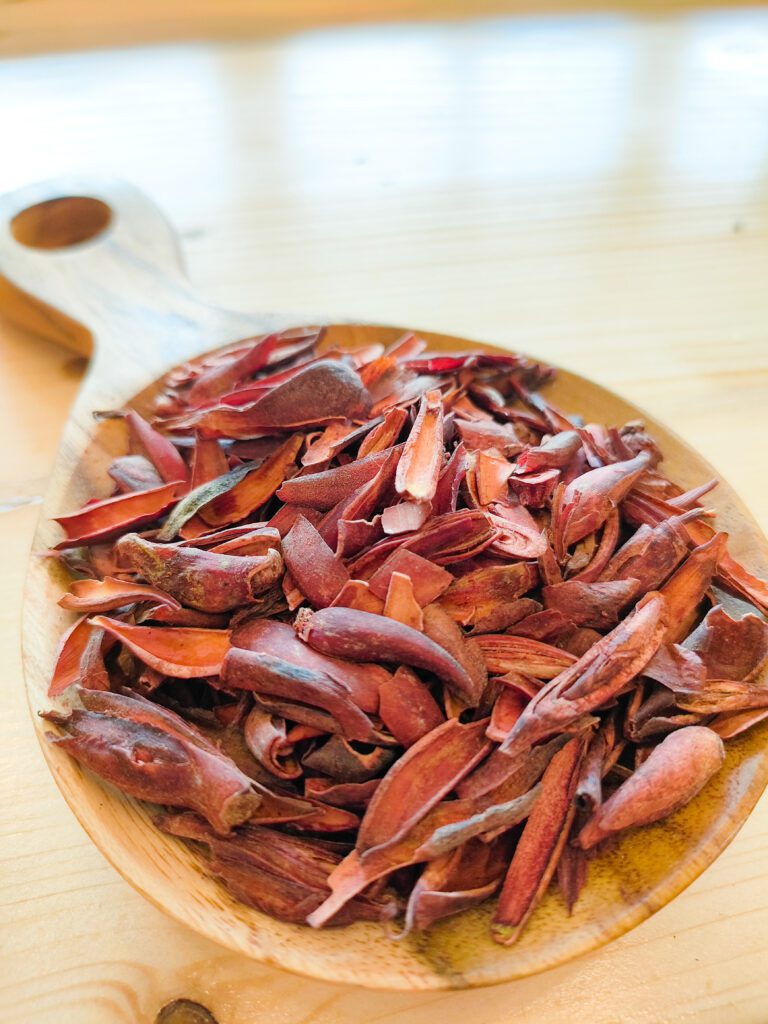 Bawang Dayak on a wooden spoon