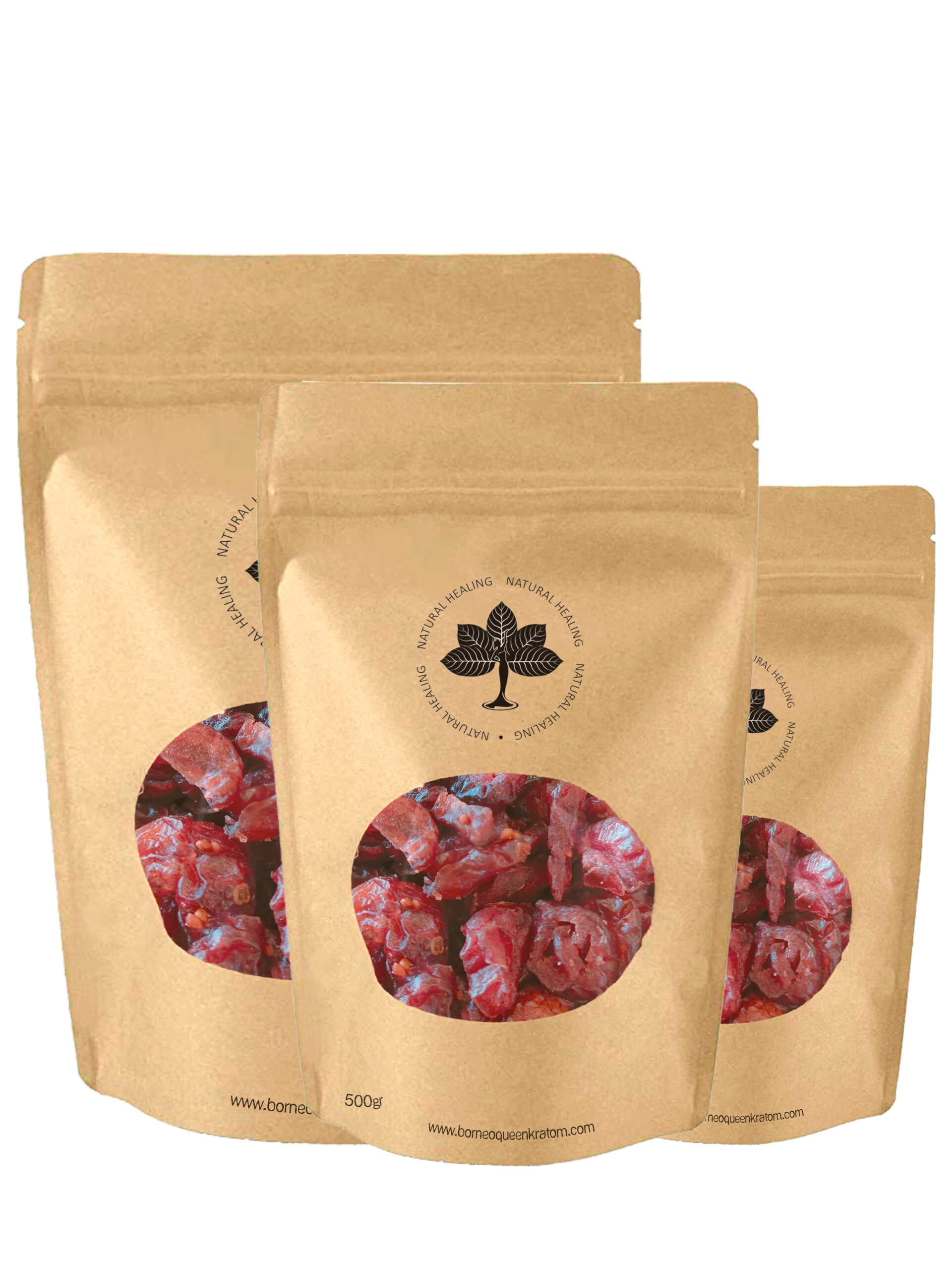 500 grams Package of Dried Cranberries from Borneo Queen Kratom Natural Healing
