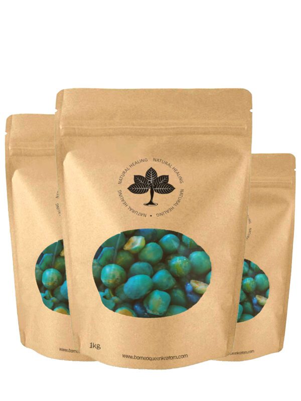 1 kilogram Package of Green Peas snack from Borneo Queen Kratom Natural Healing