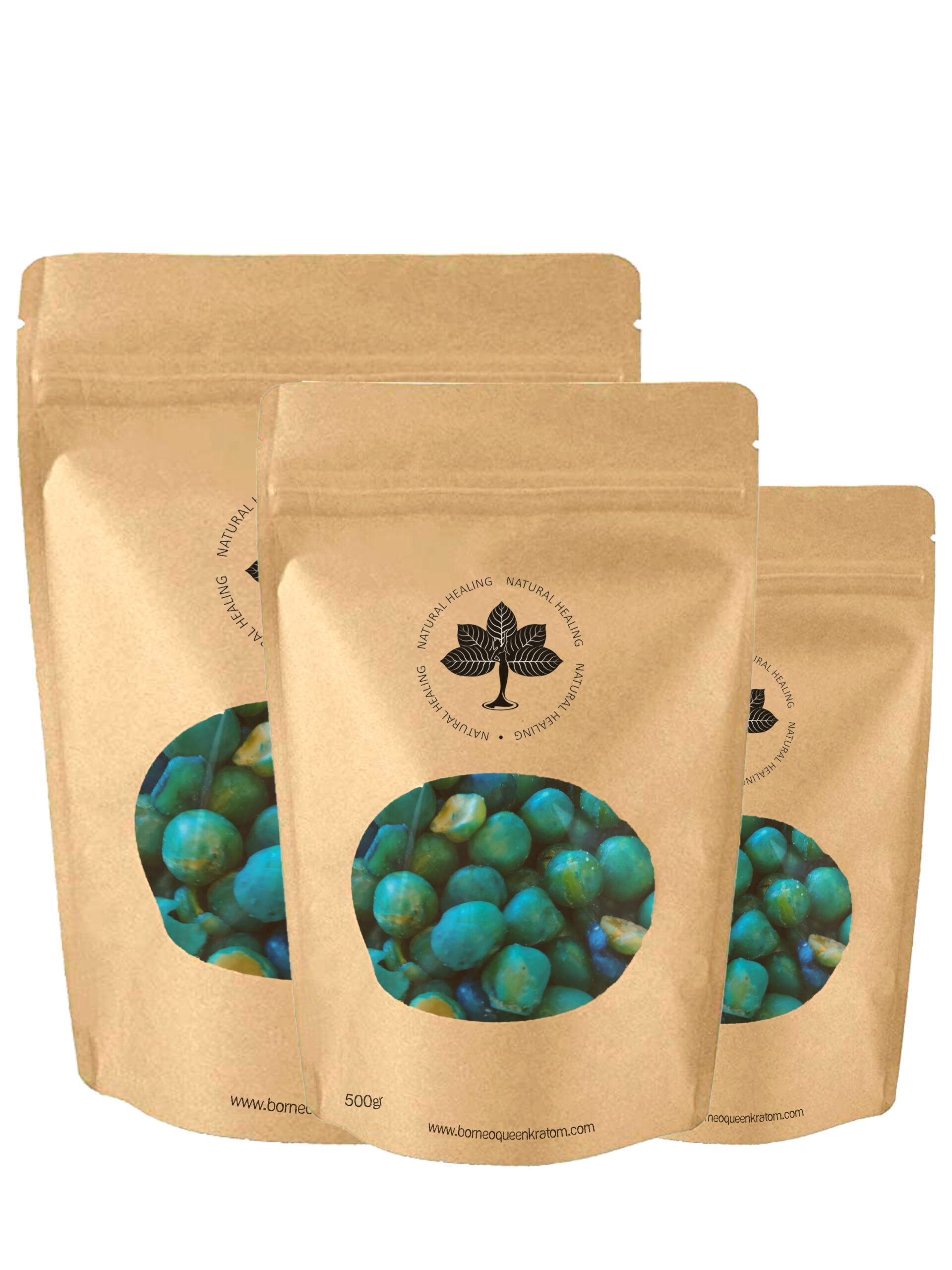 500 grams Package of Green Peas snack from Borneo Queen Kratom Natural Healing
