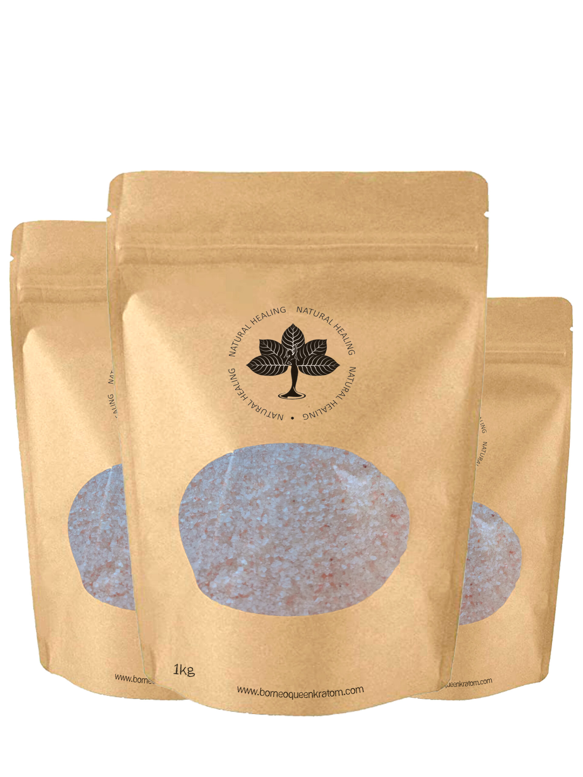 1 kilogram Package of Himalayan Pink Salt from Borneo Queen Kratom Natural Healing