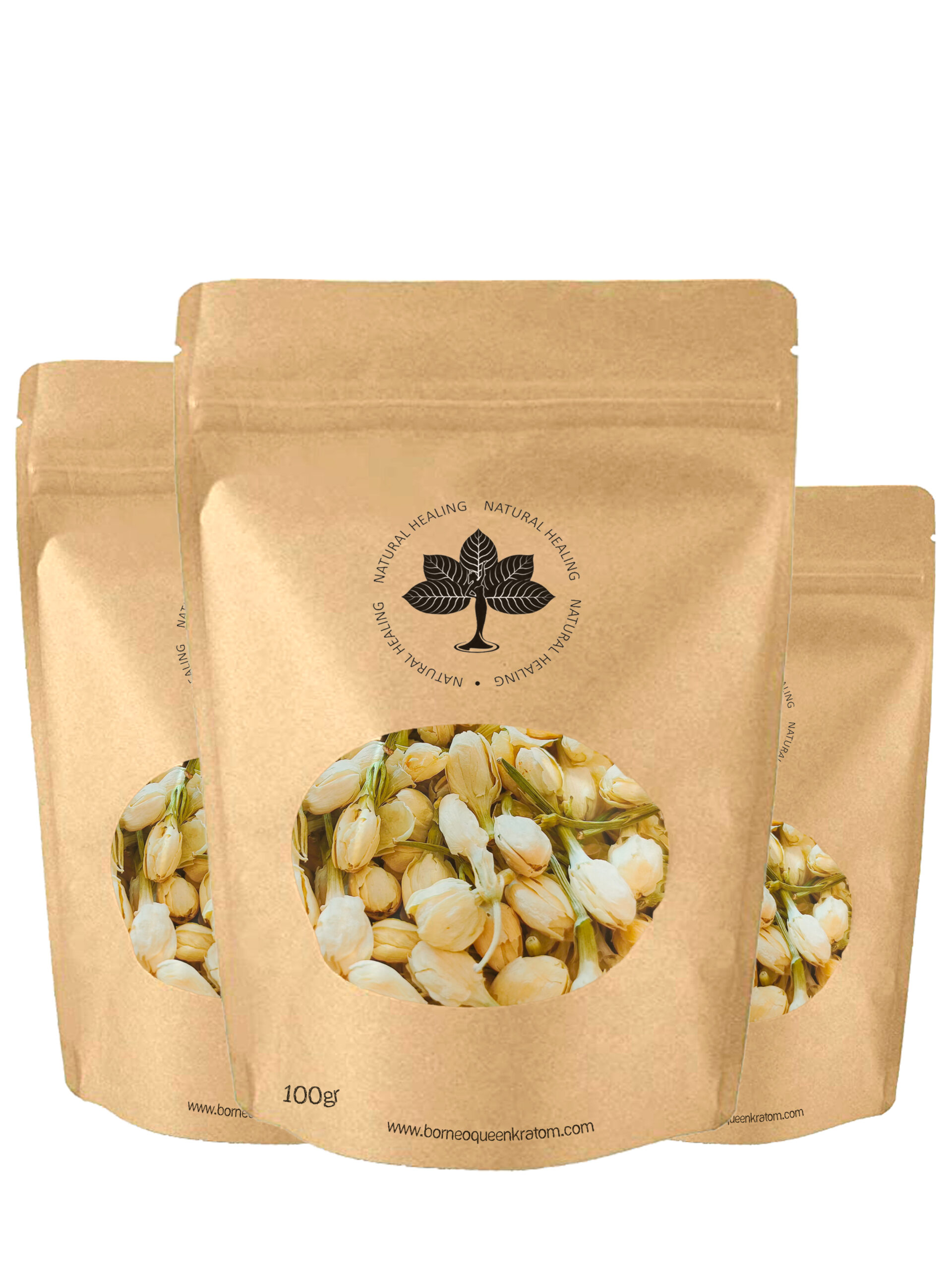 100 grams Package of Jasmine Tea from Borneo Queen Kratom Natural Healing