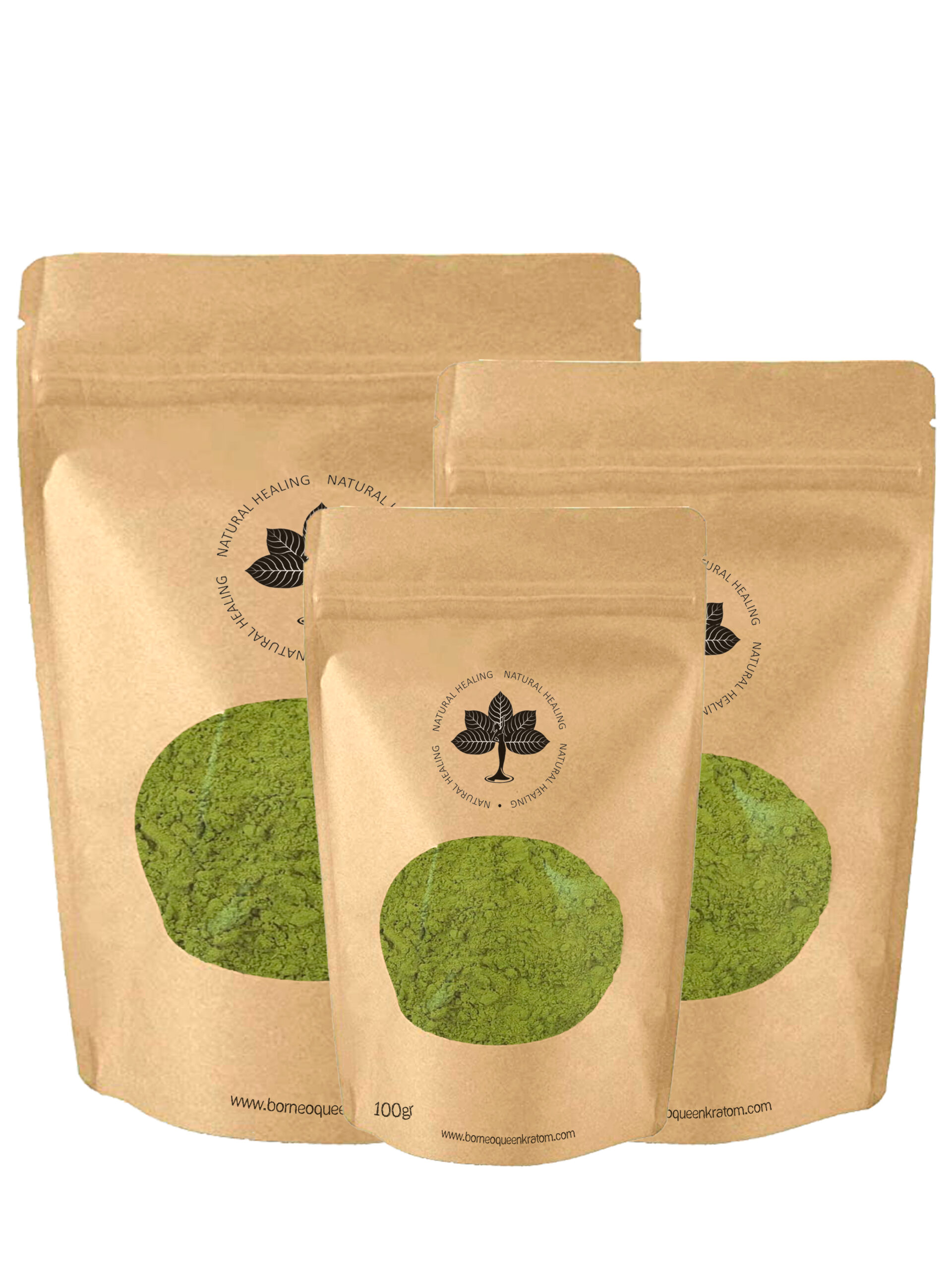 100 grams Package of Organic Matcha Tea from Borneo Queen Kratom Natural Healing