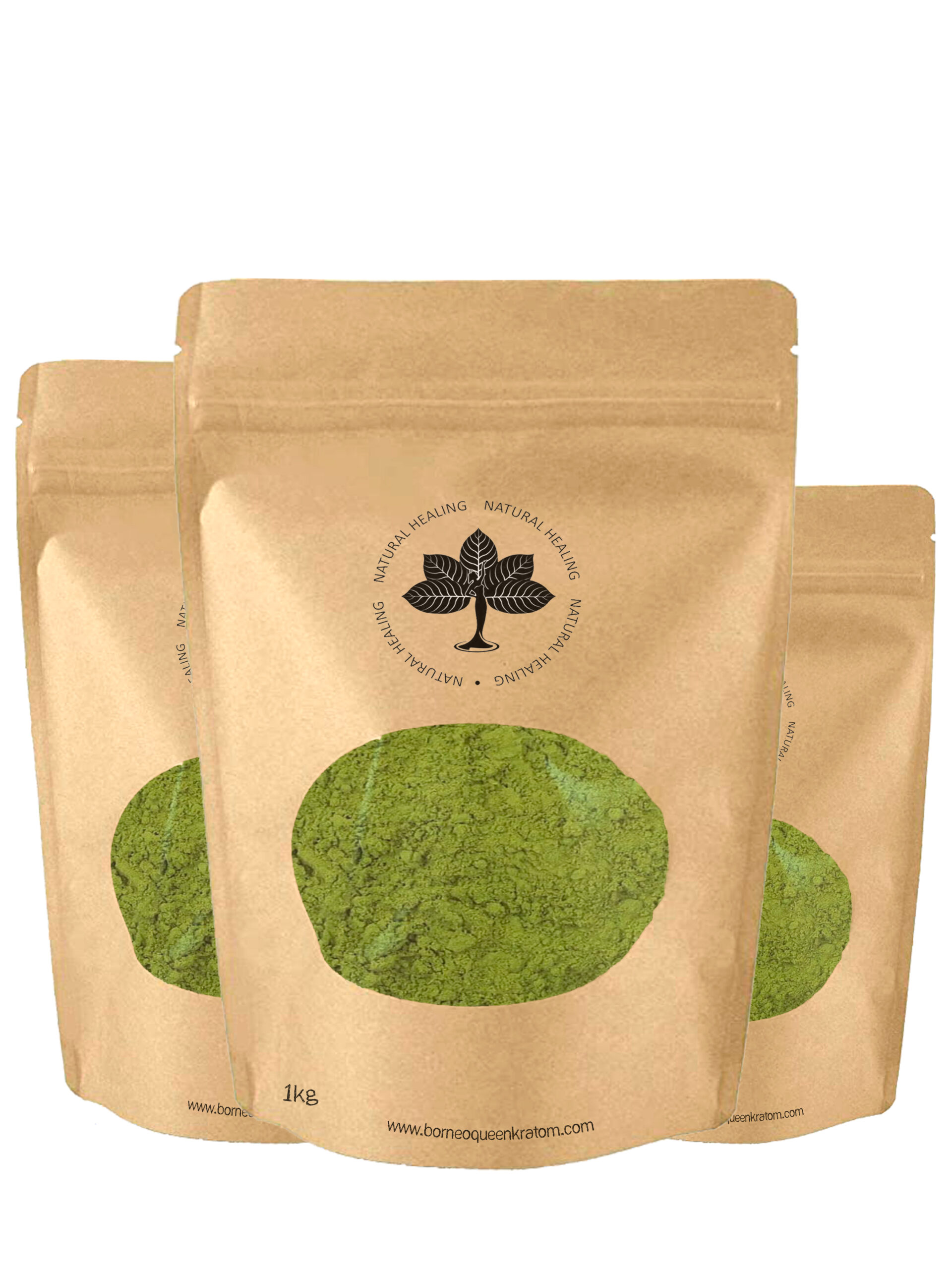 1 kilogram Package of Organic Matcha Tea from Borneo Queen Kratom Natural Healing