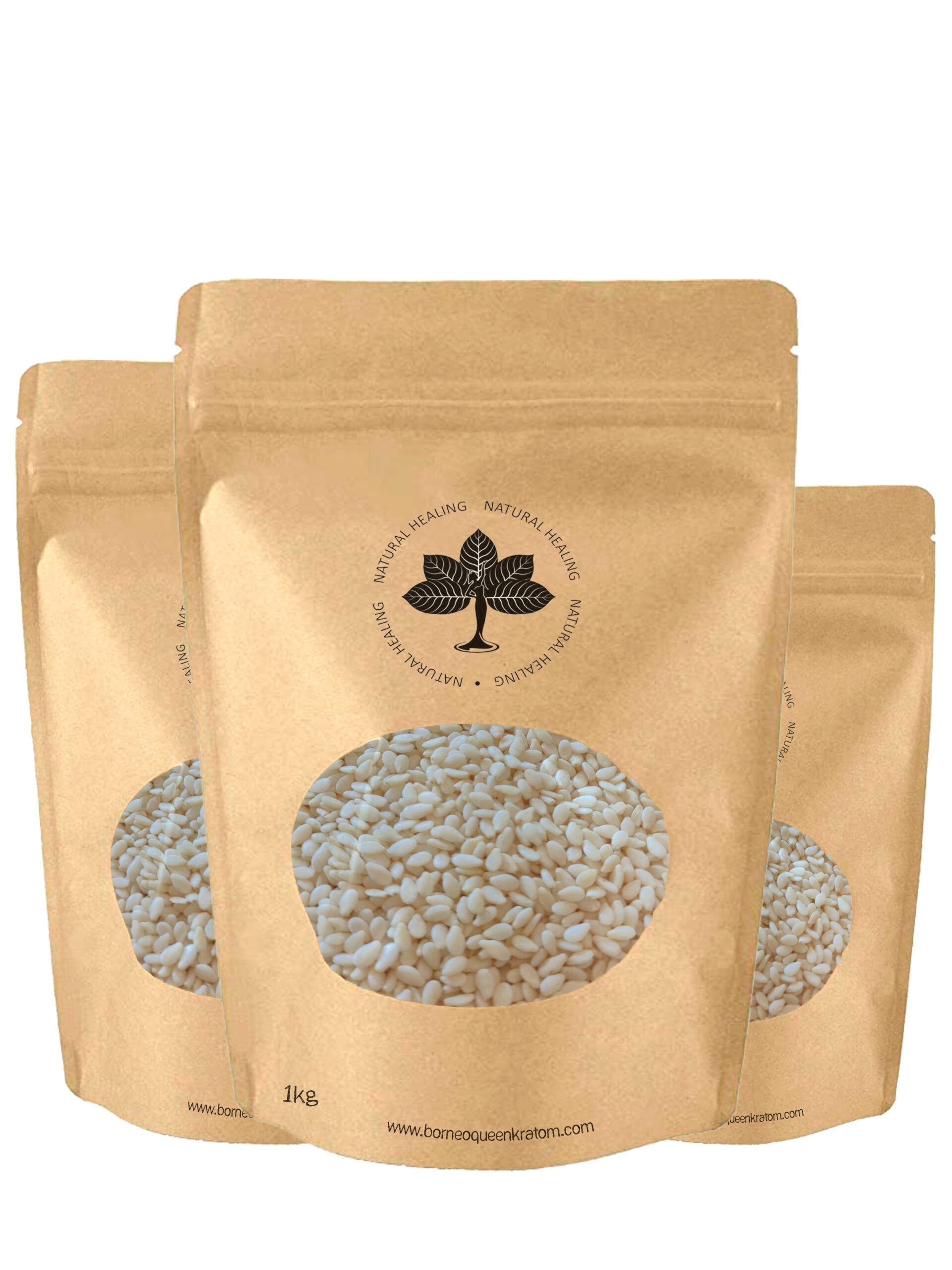 1 kilogram Package of Sesame Seeds from Borneo Queen Kratom Natural Healing