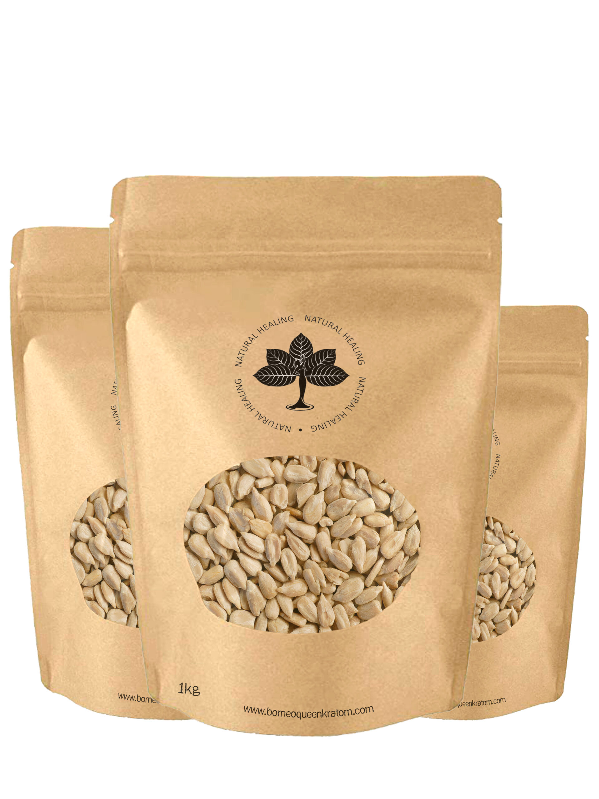 1 kilogram Package of Sunflower Seeds snack from Borneo Queen Kratom Natural Healing